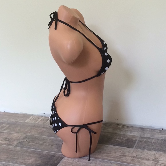👙FINAL MARKDOWN⬇️NWT Blk/Wh Polka Dot bikini - Picture 3 of 5